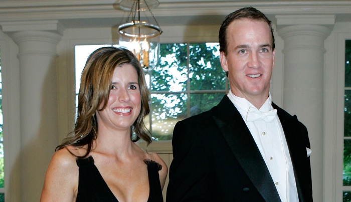 Peyton Manning and his wife Ashley Thompson capture together on camera.